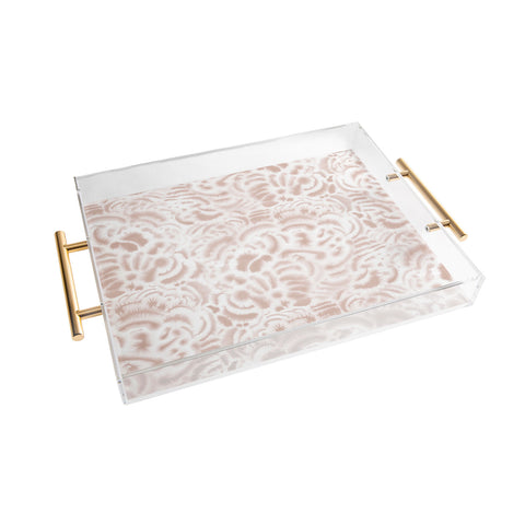 Jacqueline Maldonado Dye Curves Peach Beige Acrylic Tray