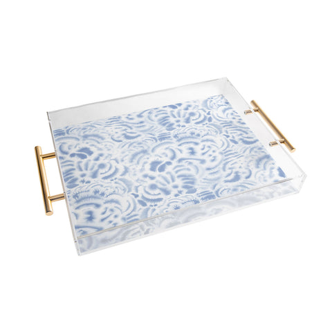 Jacqueline Maldonado Dye Curves Soft Blue Acrylic Tray