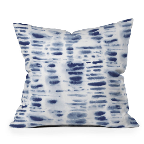 Jacqueline Maldonado Dye Dash Bizmark Blue Outdoor Throw Pillow