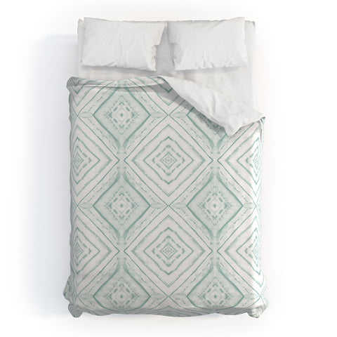 Jacqueline Maldonado Dye Dash Diamond light green Duvet Cover
