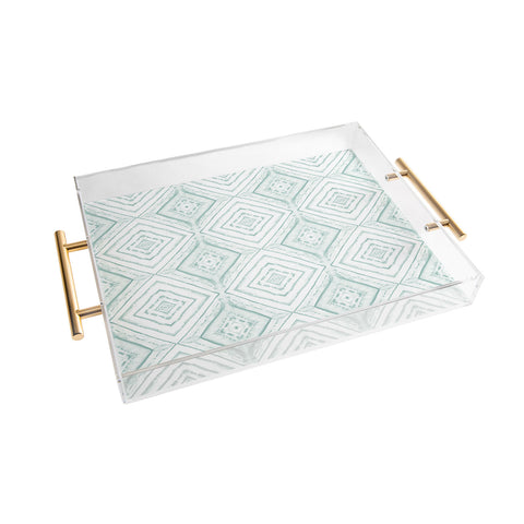 Jacqueline Maldonado Dye Dash Diamond light green Acrylic Tray