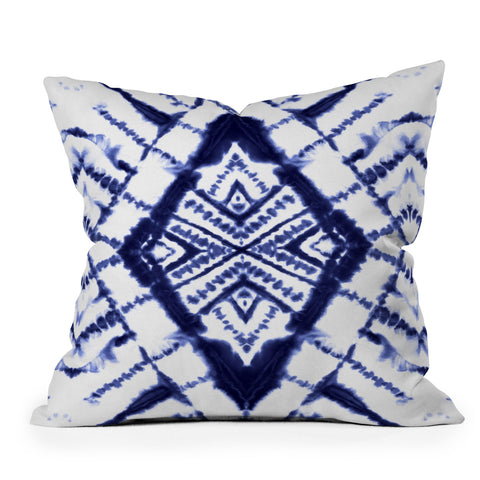 Jacqueline Maldonado Dye Diamond Indigo Outdoor Throw Pillow