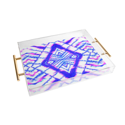Jacqueline Maldonado Dye Diamond Iridescent Blue Acrylic Tray