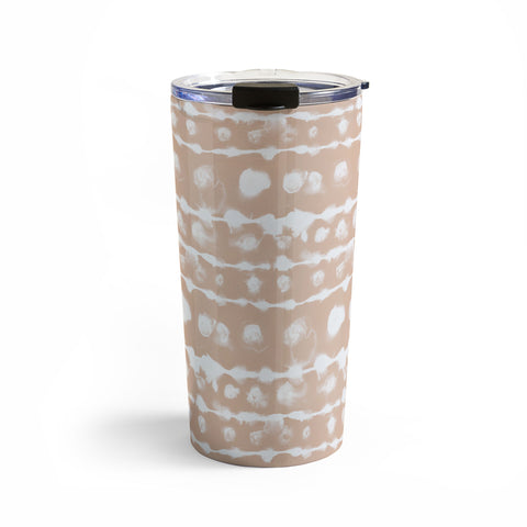 Jacqueline Maldonado Dye Dot Stripe Terra Cotta Travel Mug