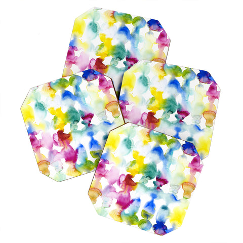 Jacqueline Maldonado Dye Ovals Vibrant Coaster Set