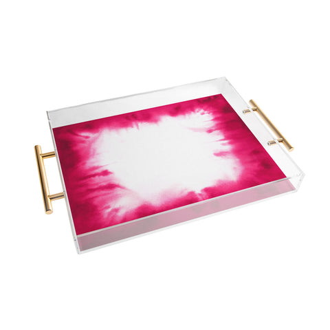 Jacqueline Maldonado Edge Dye Fuchsia Acrylic Tray