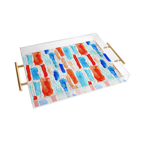 Jacqueline Maldonado Family Tree Bark Watercolor Acrylic Tray