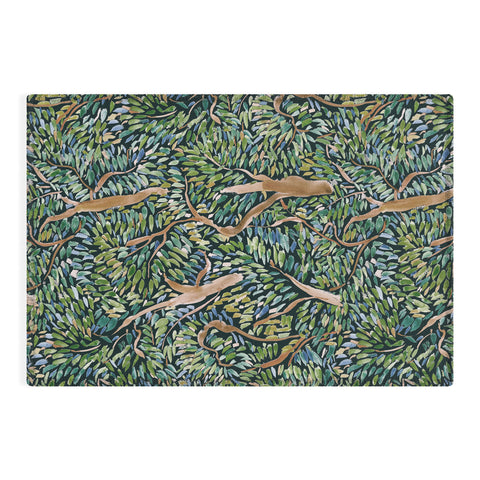 Jacqueline Maldonado Fauvist Trees Dark Outdoor Rug