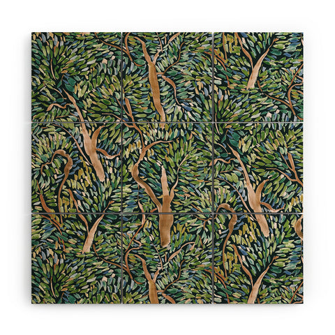 Jacqueline Maldonado Fauvist Trees Dark Wood Wall Mural