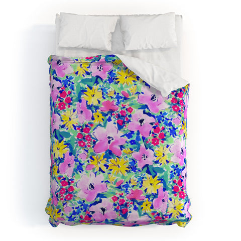 Jacqueline Maldonado Floreale Blue Duvet Cover