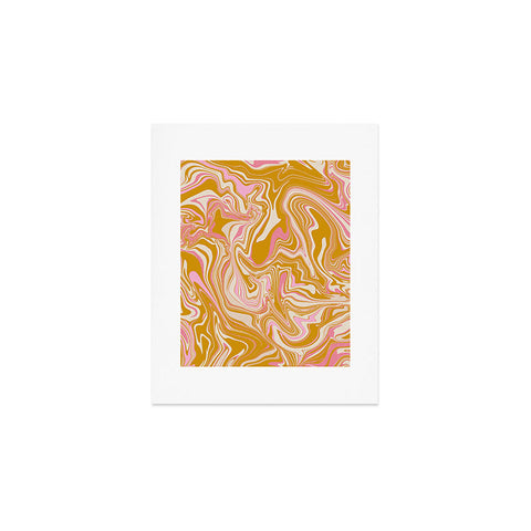 Jacqueline Maldonado Groovy Marble Pink Ochre Art Print