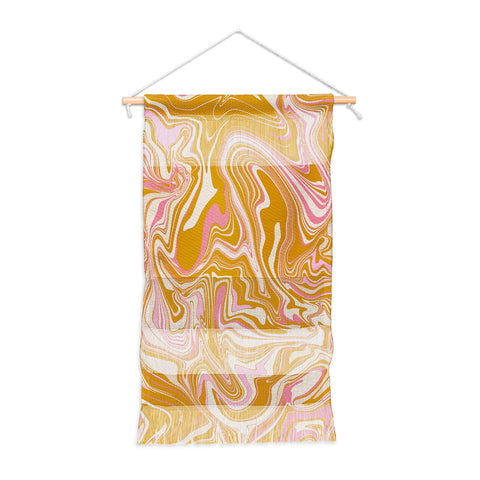 Jacqueline Maldonado Groovy Marble Pink Ochre Wall Hanging Portrait