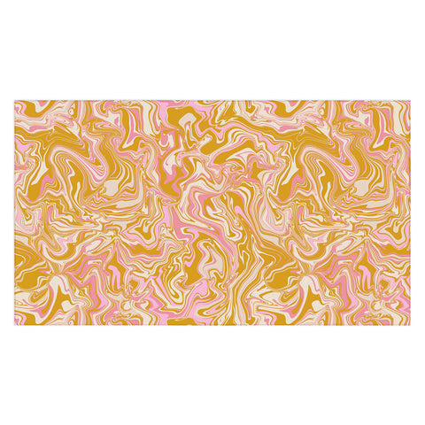 Jacqueline Maldonado Groovy Marble Pink Ochre Tablecloth
