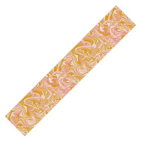 Jacqueline Maldonado Groovy Marble Pink Ochre Table Runner
