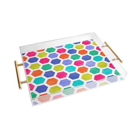 Jacqueline Maldonado Hexagon 2 Acrylic Tray