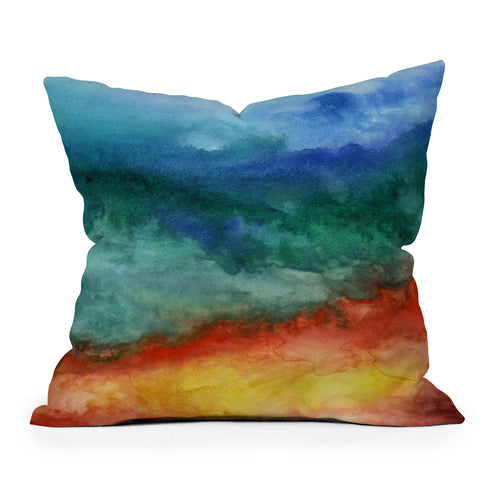Jacqueline Maldonado Leaving California Outdoor Throw Pillow