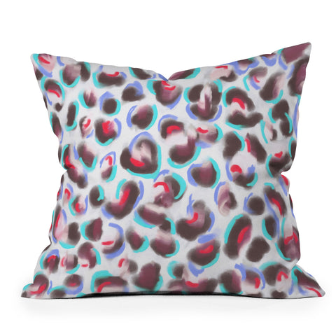 Jacqueline Maldonado Leopard Cool Outdoor Throw Pillow