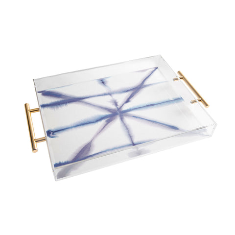 Jacqueline Maldonado Light Dye Folding Blues Acrylic Tray