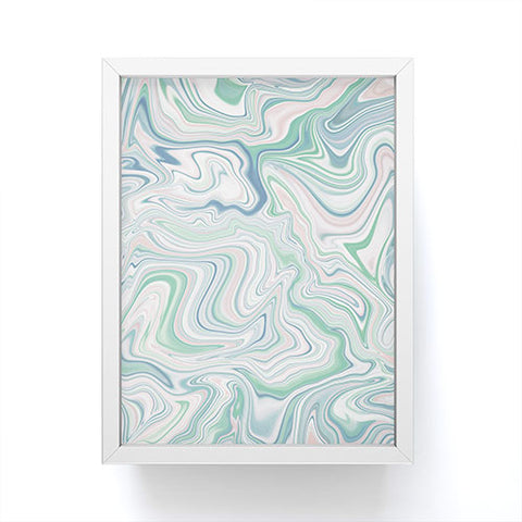 Jacqueline Maldonado Love Spell Marble Green Pink Framed Mini Art Print