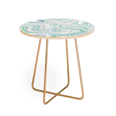 Jacqueline Maldonado Love Spell Marble Green Pink Round Side Table