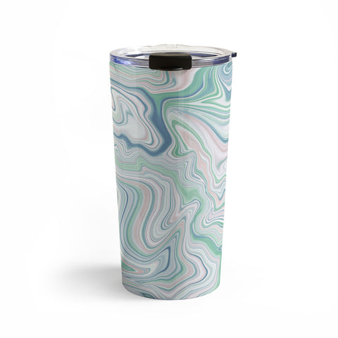 Jacqueline Maldonado Love Spell Marble Green Pink Travel Mug