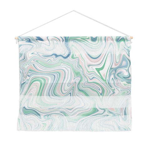 Jacqueline Maldonado Love Spell Marble Green Pink Wall Hanging Landscape