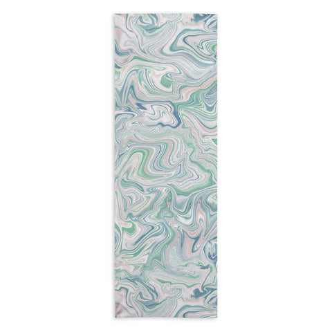Jacqueline Maldonado Love Spell Marble Green Pink Yoga Towel