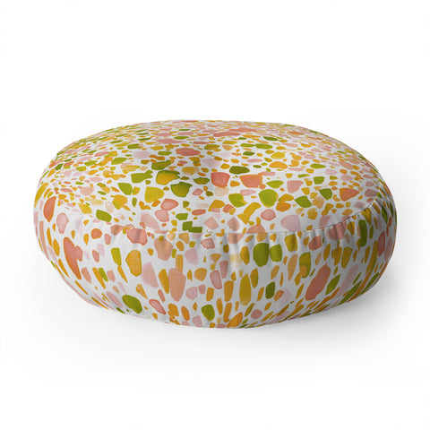 Jacqueline Maldonado Magic Terrazzo Citrus Floor Pillow Round