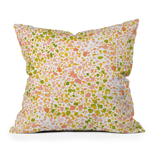 Jacqueline Maldonado Magic Terrazzo Citrus Outdoor Throw Pillow