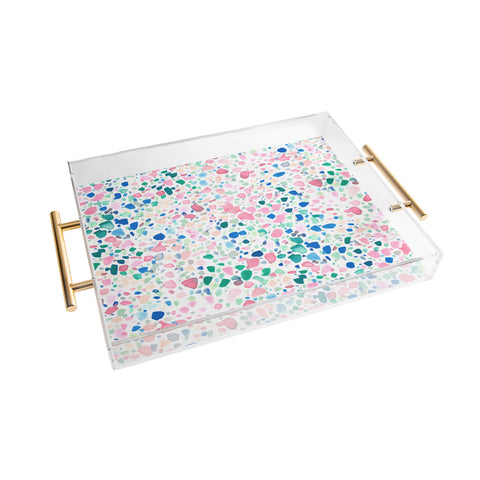 Jacqueline Maldonado Magic Terrazzo Pink Acrylic Tray