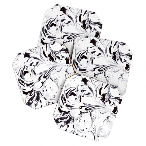 Jacqueline Maldonado Marble Cool Black Coaster Set