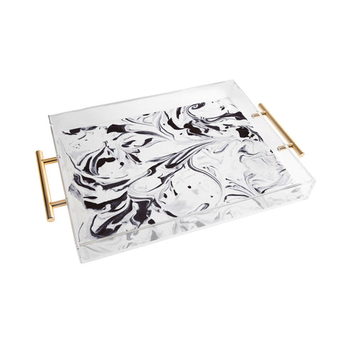 Jacqueline Maldonado Marble Cool Black Acrylic Tray