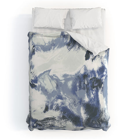 Jacqueline Maldonado Marble Mist Blue Duvet Cover