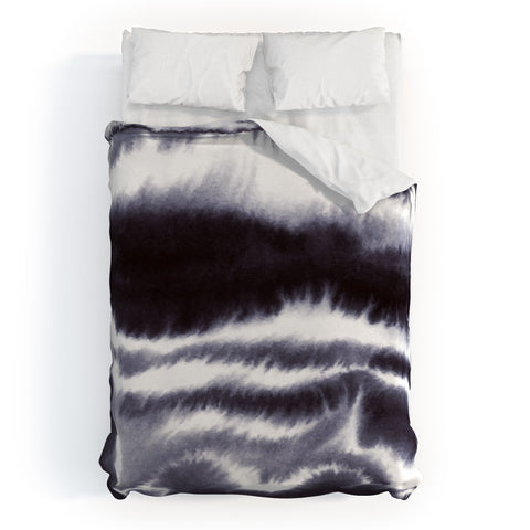 Jacqueline Maldonado Ombre Waves Cool Black Duvet Cover