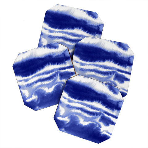 Jacqueline Maldonado Ombre Waves Indigo Coaster Set