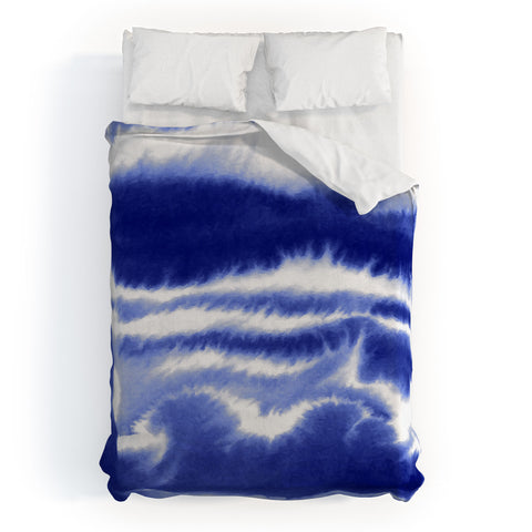 Jacqueline Maldonado Ombre Waves Indigo Duvet Cover