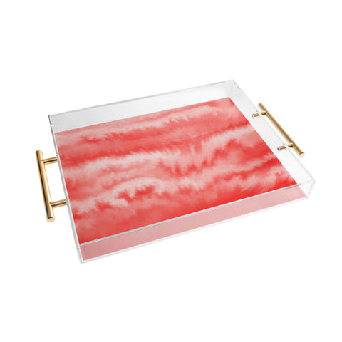 Jacqueline Maldonado Ombre Waves Persimmon Acrylic Tray