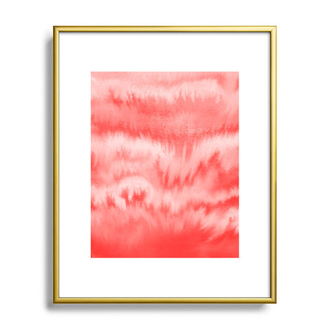 Jacqueline Maldonado Ombre Waves Persimmon Metal Framed Art Print