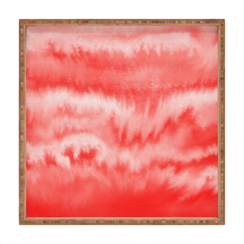 Jacqueline Maldonado Ombre Waves Persimmon Square Tray