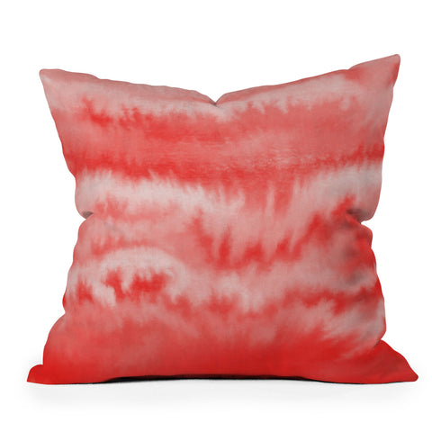 Jacqueline Maldonado Ombre Waves Persimmon Throw Pillow