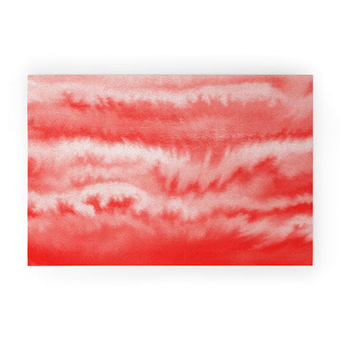 Jacqueline Maldonado Ombre Waves Persimmon Welcome Mat