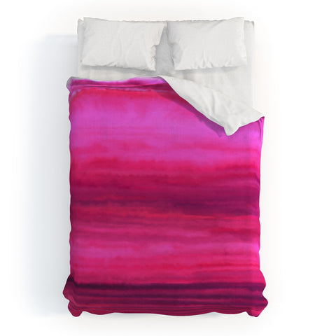 Jacqueline Maldonado Ombre Waves Sunset Duvet Cover