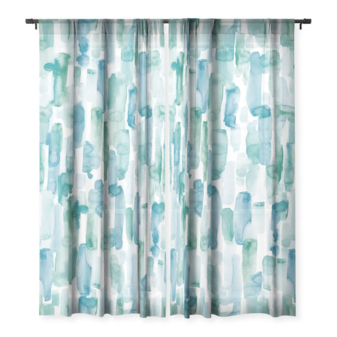 Jacqueline Maldonado Organic Dashes Blue Green Sheer Non Repeat