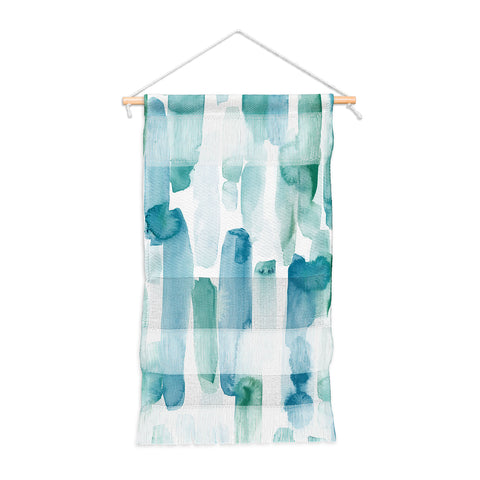 Jacqueline Maldonado Organic Dashes Blue Green Wall Hanging Portrait