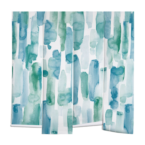 Jacqueline Maldonado Organic Dashes Blue Green Wall Mural