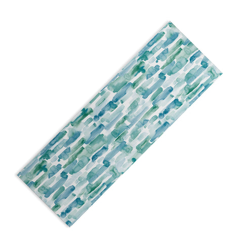 Jacqueline Maldonado Organic Dashes Blue Green Yoga Mat