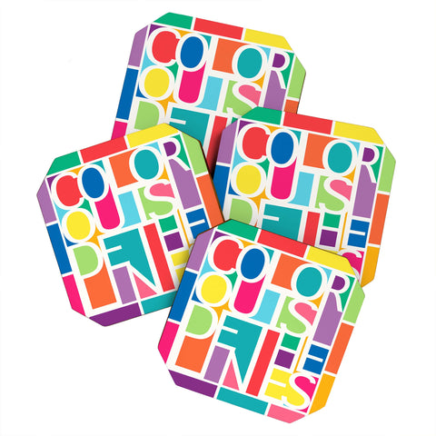 Jacqueline Maldonado Outside The Lines Coaster Set