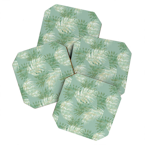 Jacqueline Maldonado Palms Overlay Green Coaster Set