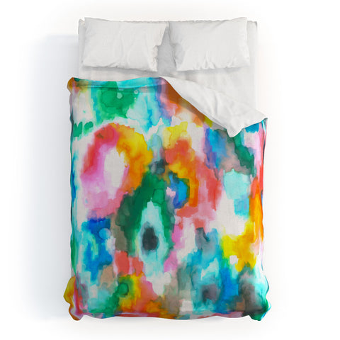 Jacqueline Maldonado Paradise Ikat Watercolor Duvet Cover