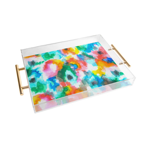 Jacqueline Maldonado Paradise Ikat Watercolor Acrylic Tray